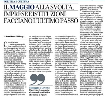 Sul Corriere Fiorentino una mia riflessione sul futuro del Maggio